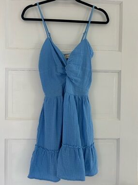 Ocean Drive Sky Blue Gauze Tiered Sundress